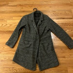 SANCTUARY KNIT LONGLINE BLAZER, Grey, XXS Petite